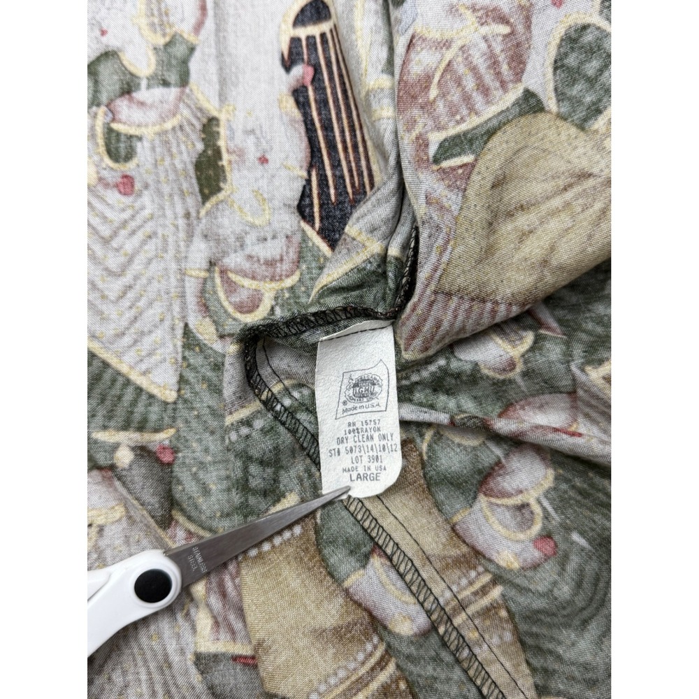 Signet New York Vintage Elephant Novelty Print Blazer Jacket Rayon Large USA - Picture 16 of 16